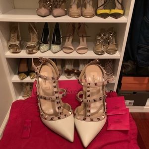 Valentino Garavani Rockstud ankle strap pump 38.5